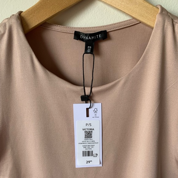 NWT Dynamite Crewneck Tank Bodysuit - Picture 3 of 4